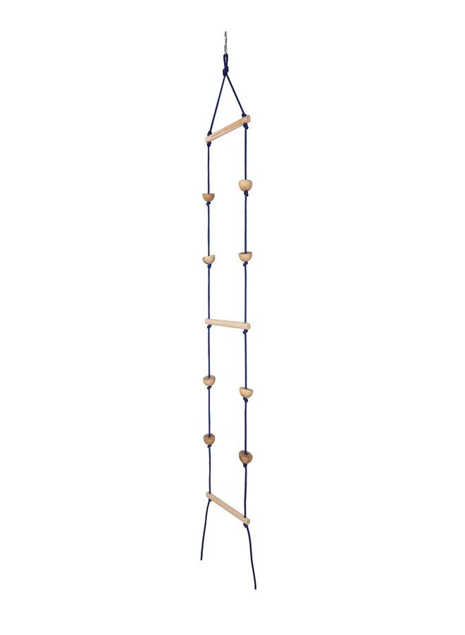 BOFFLE Rope Ladder for Kids | Climbing Stairs for Kids | Wooden Scales for Kids (3-10 Years, Orange L+Ball, Unisex) - Image 2